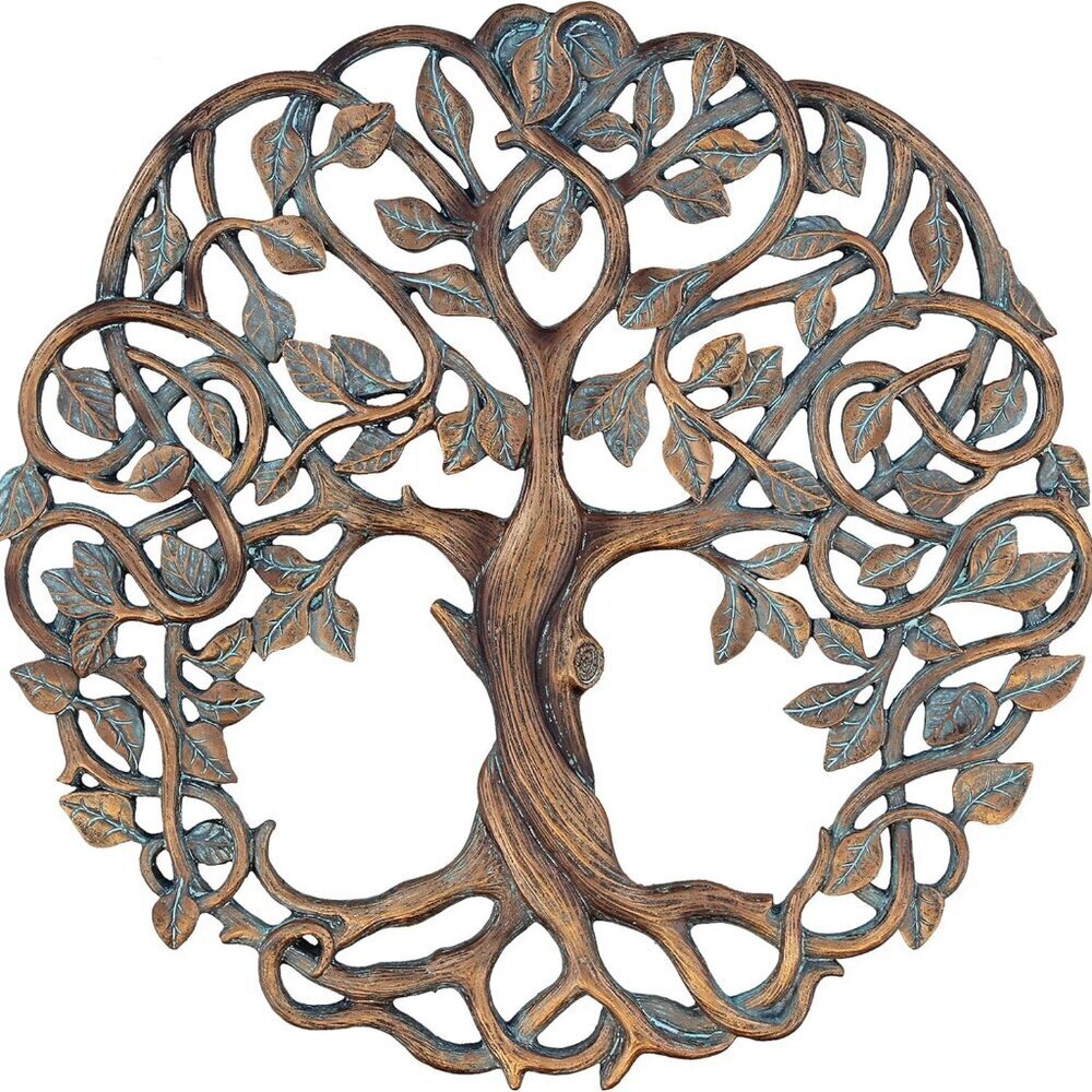 Tree of Life Wall Plaque 11 5/8 Inches Decorative Celtic Garden Art Sculpture fo